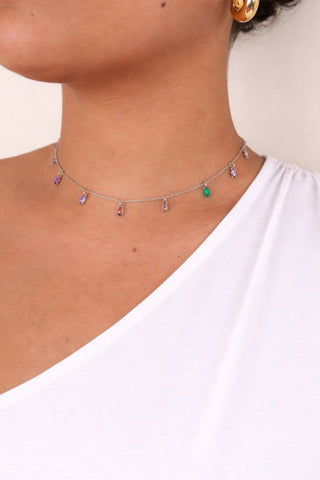 SILVER DROPLET NECKLACE