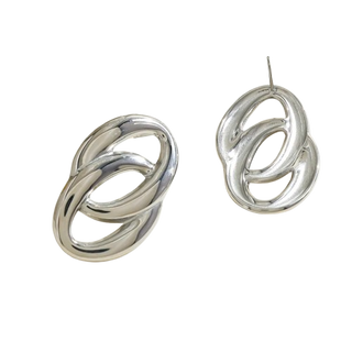 Raquel Duo Earrings Silver