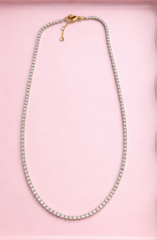GOLD TENNIS NECKLACE