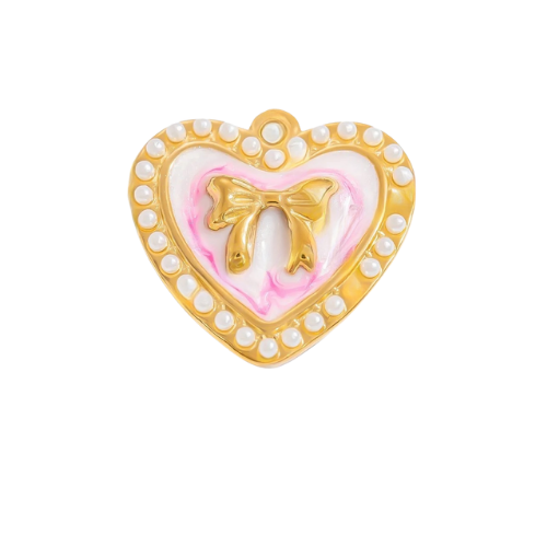 Pink Bow Heart
