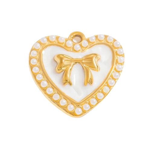 White Bow Heart