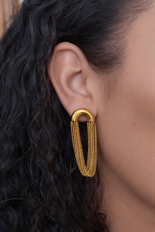 GOLD DRAPE EARRINGS