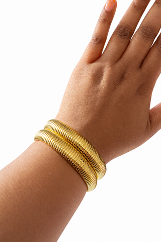 Gold Snake Bangle