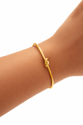 Gold Knot Bangle
