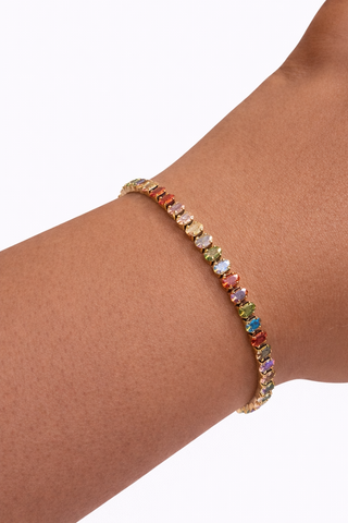 Multi-color stone bracelet