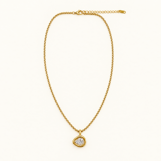 Golden Classic Tear Drop Necklace