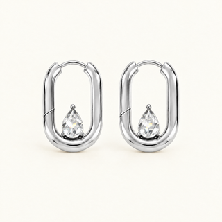 Teardrop Oval Hoops