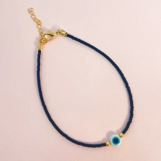 Black Evil Eye Anklet