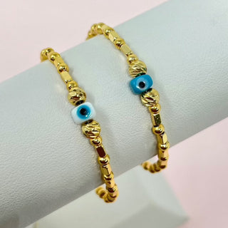 Cubed Evil Eye Bracelet