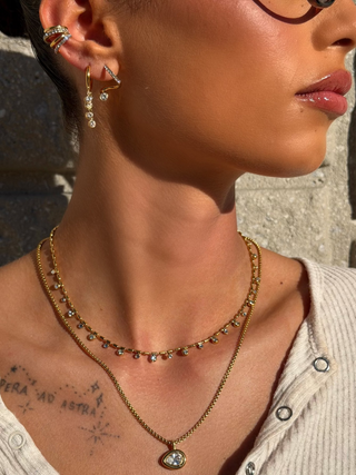 Golden Classic Tear Drop Necklace