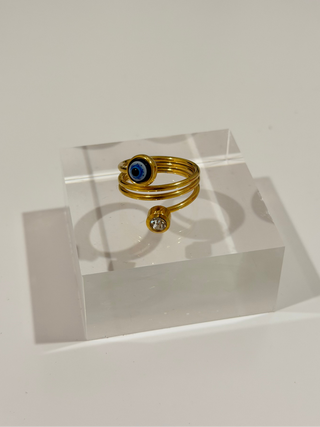 EVIL EYE STONE RING