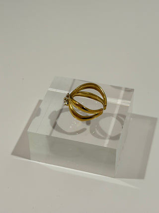THE BRAIDED STONE RING