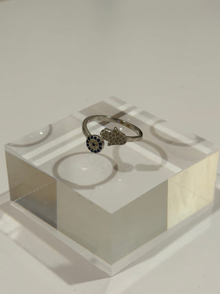 SILVER HAMZAH EYE RING