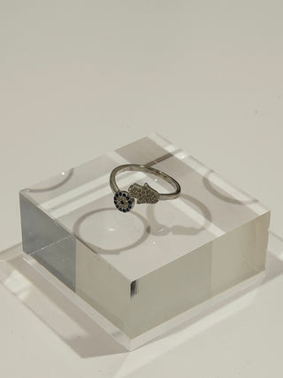 SILVER HAMZAH EYE RING