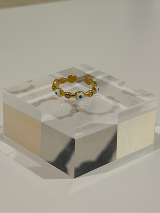 EVIL EYE PEARL RING