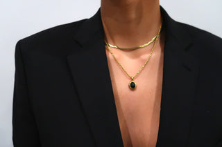 Oval Stone Necklace