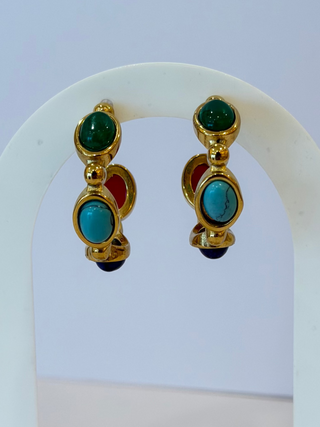 SEA GLASS HOOPS