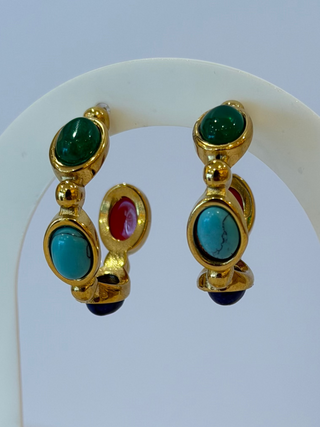SEA GLASS HOOPS