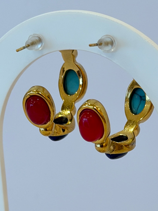 SEA GLASS HOOPS