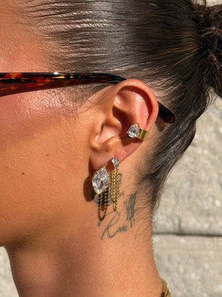 Pear Solitaire Ear Cuff