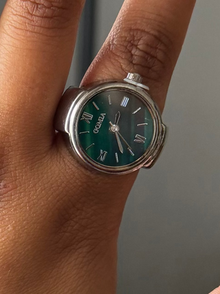 Emerald Vintage Watch Ring