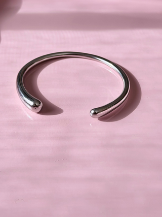 Silver Jasmine Bangle