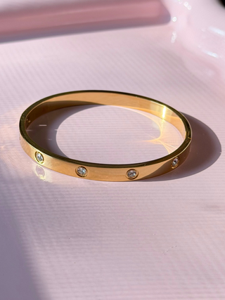 Gold Stone Bangle