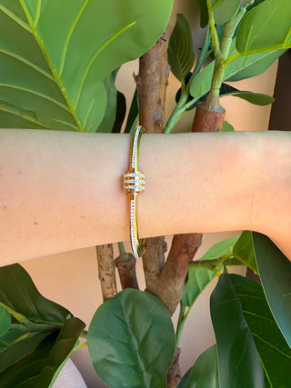 Triple Halo Bangle