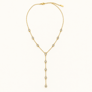Mini Tear Drop Lariat Necklace