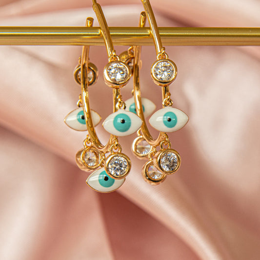 Evil Eye Hoop Earrings