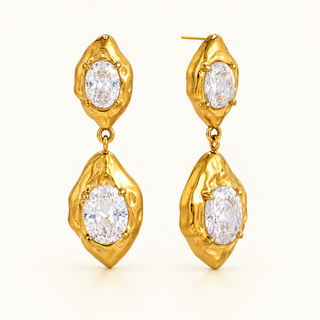 Oval Drop Earrings