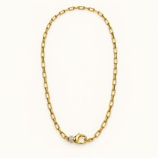 Icy Carabiner Box Chain Necklace