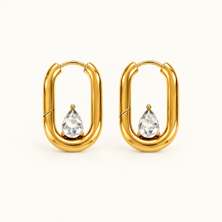 Teardrop Oval Hoops