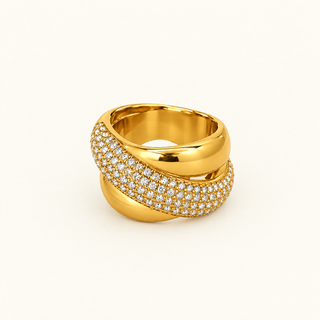 Sloane Pavé Crossover Ring